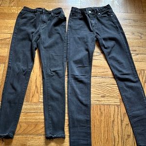 2 Pairs Just Black Jeans Size 25